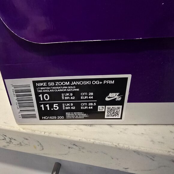 NIKE SB Zoom Janoski OG+ Premium HQ1629-200 Light British Tan Mens Size 10 NEW - Picture 9 of 16